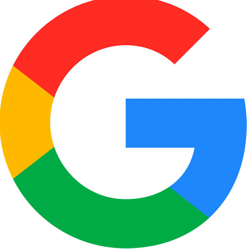 Google logo with primary colors: red, blue, green, and yellow, forming a stylized letter G.